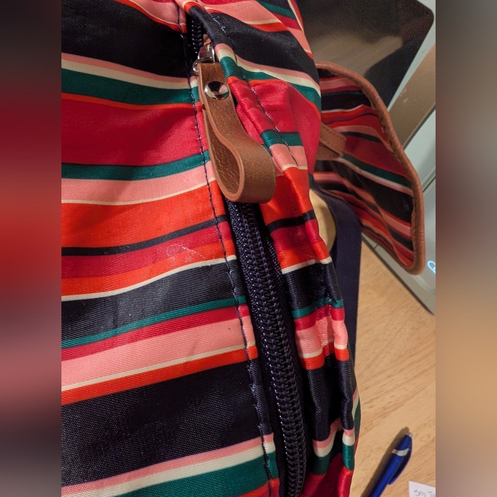 Bueno Multicolored Bright Striped Drawstring Backpack - Picture 6 of 8